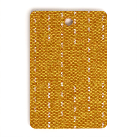 Little Arrow Design Co running stitch gold Cutting Board Rectangle