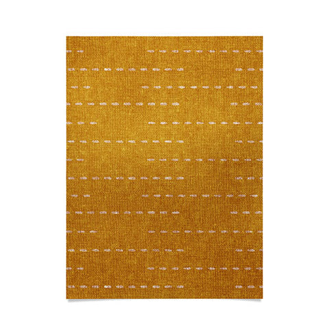 Little Arrow Design Co running stitch gold Poster