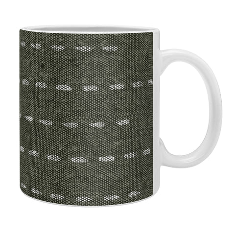 Little Arrow Design Co running stitch olive Coffee Mug