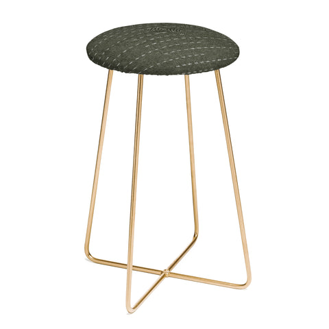 Little Arrow Design Co running stitch olive Counter Stool