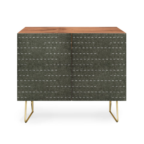 Little Arrow Design Co running stitch olive Credenza