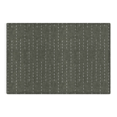 Little Arrow Design Co running stitch olive Outdoor Rug