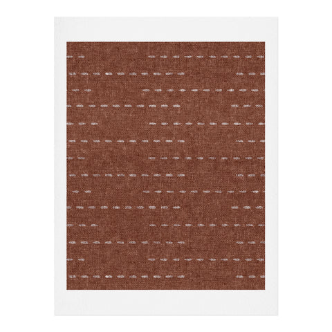 Little Arrow Design Co running stitch rust Art Print