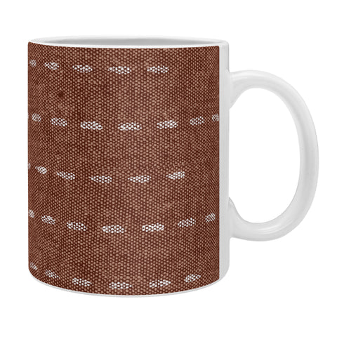Little Arrow Design Co running stitch rust Coffee Mug