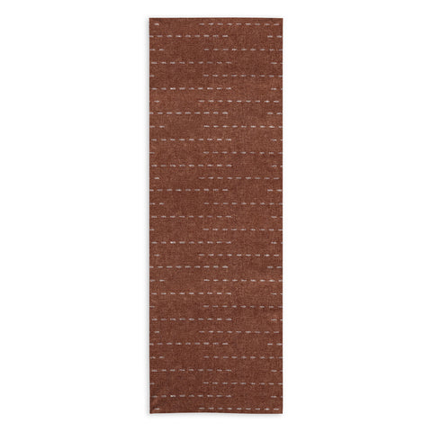 Little Arrow Design Co running stitch rust Yoga Towel