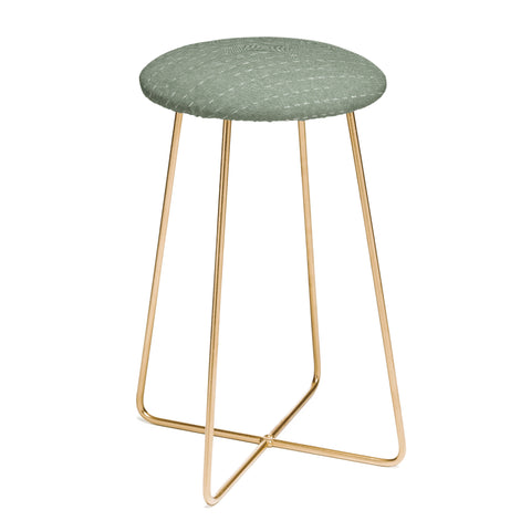 Little Arrow Design Co running stitch sage Counter Stool