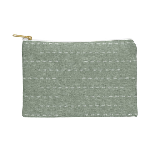 Little Arrow Design Co running stitch sage Pouch