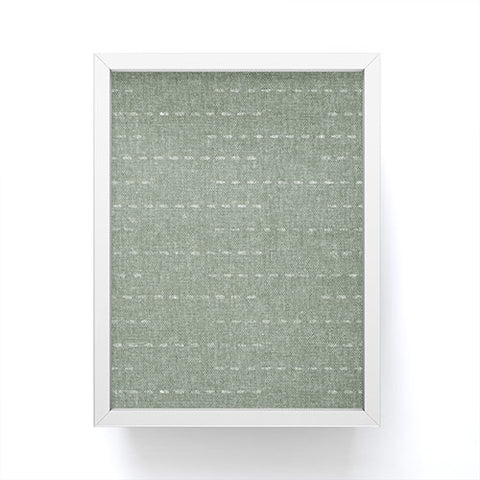 Little Arrow Design Co running stitch sage Framed Mini Art Print
