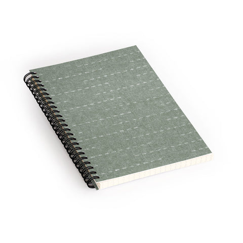 Little Arrow Design Co running stitch sage Spiral Notebook