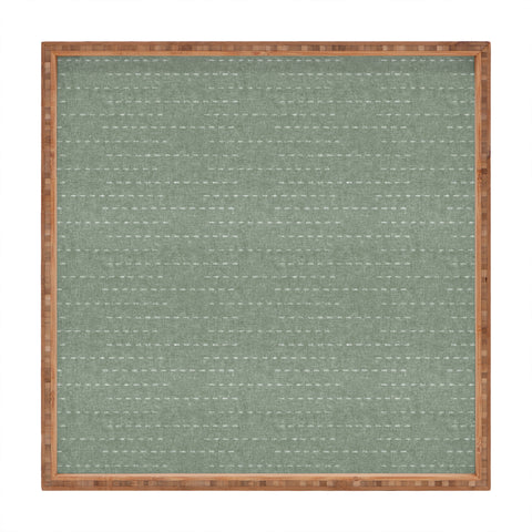 Little Arrow Design Co running stitch sage Square Tray