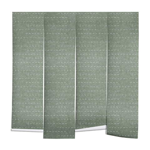 Little Arrow Design Co running stitch sage Wall Mural