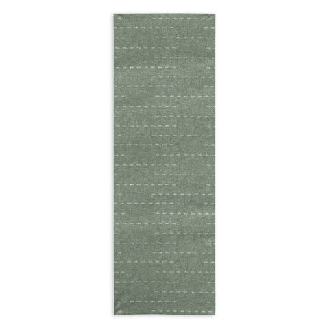 Little Arrow Design Co running stitch sage Yoga Towel