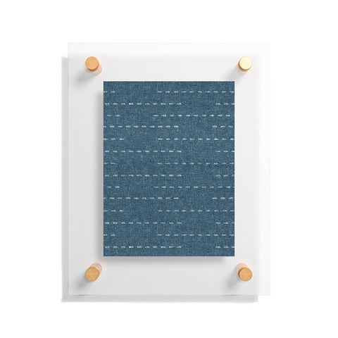 Little Arrow Design Co running stitch stone blue Floating Acrylic Print