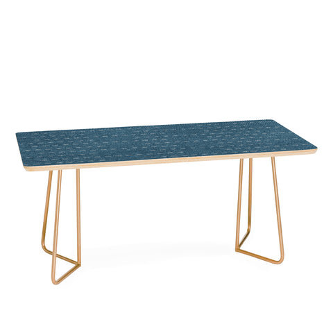 Little Arrow Design Co running stitch stone blue Coffee Table