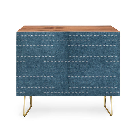 Little Arrow Design Co running stitch stone blue Credenza