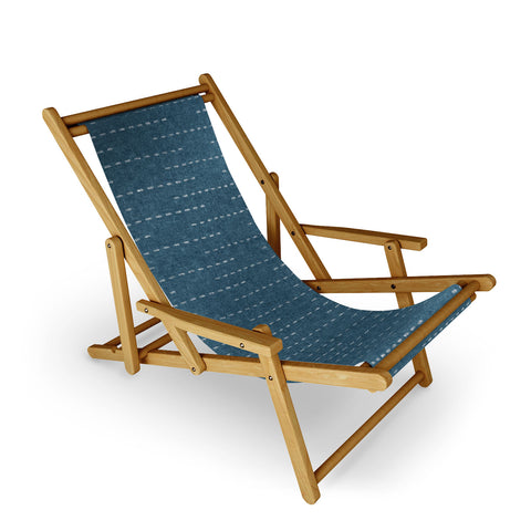 Little Arrow Design Co running stitch stone blue Sling Chair