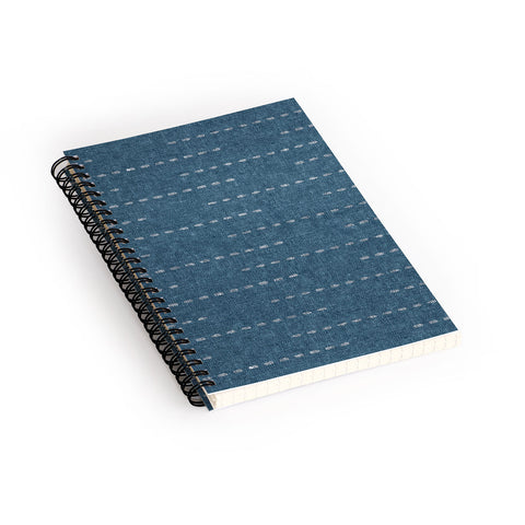 Little Arrow Design Co running stitch stone blue Spiral Notebook