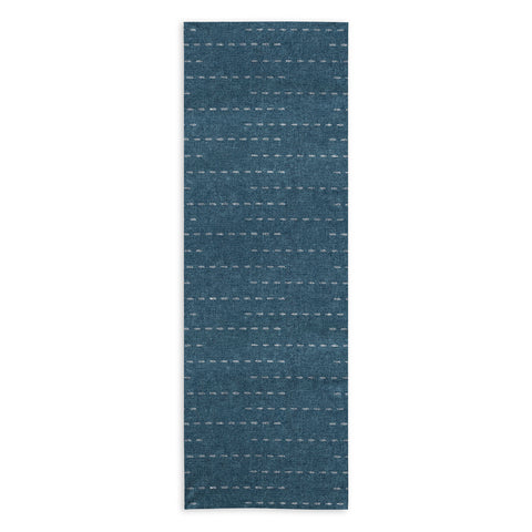Little Arrow Design Co running stitch stone blue Yoga Towel