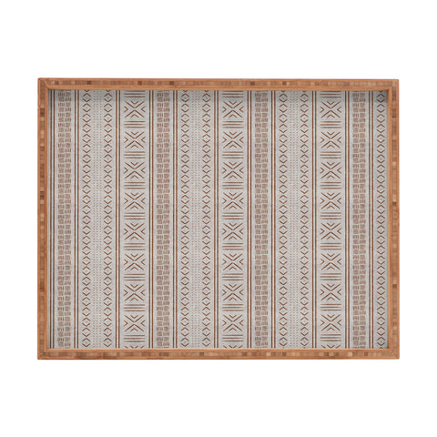 Little Arrow Design Co rust stone mudcloth tribal Rectangular Tray