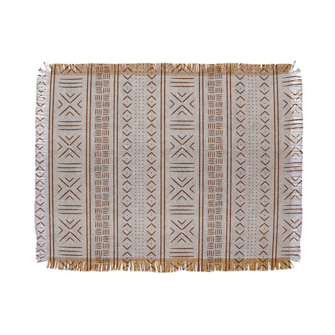 Little Arrow Design Co rust stone mudcloth tribal Throw Blanket