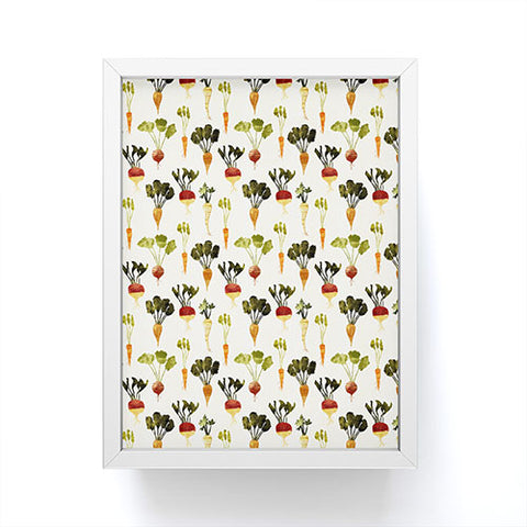 Little Arrow Design Co rustic vegetables Framed Mini Art Print