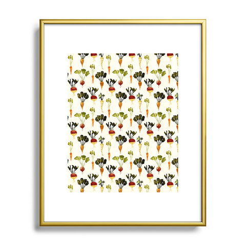 Little Arrow Design Co rustic vegetables Metal Framed Art Print
