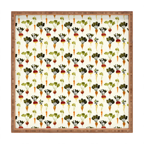 Little Arrow Design Co rustic vegetables Square Tray