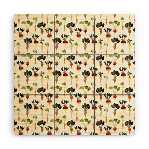 Little Arrow Design Co rustic vegetables Wood Wall Mural