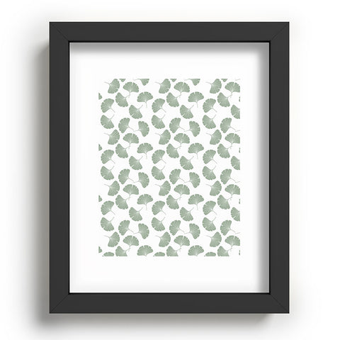 Little Arrow Design Co sage ginkgo leaves Recessed Framing Rectangle