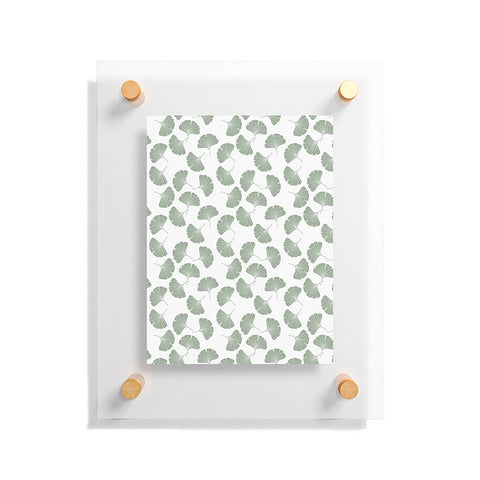 Little Arrow Design Co sage ginkgo leaves Floating Acrylic Print