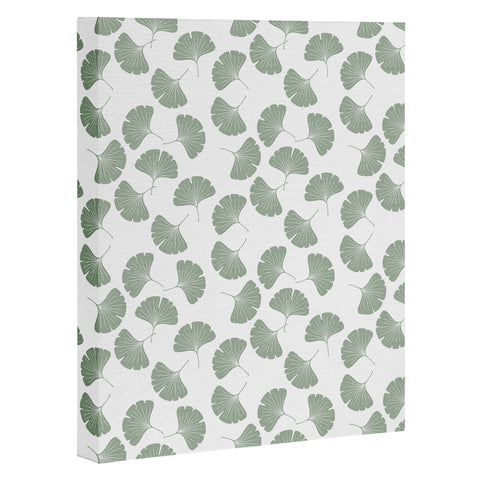 Little Arrow Design Co sage ginkgo leaves Art Canvas
