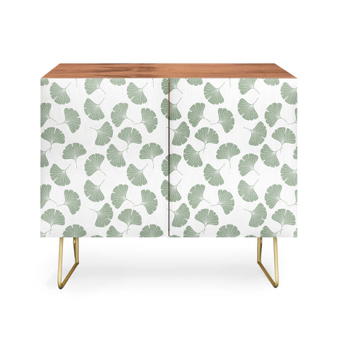 Little Arrow Design Co sage ginkgo leaves Credenza