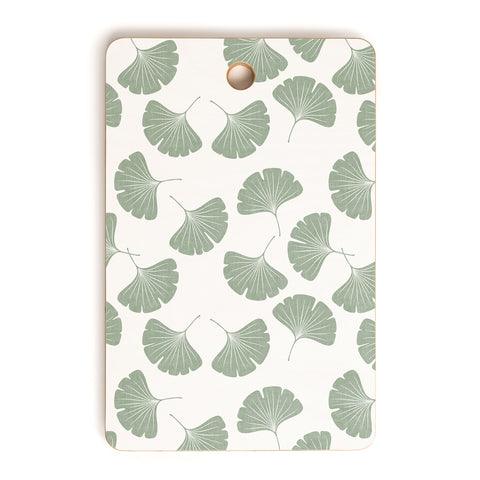 Little Arrow Design Co sage ginkgo leaves Cutting Board Rectangle