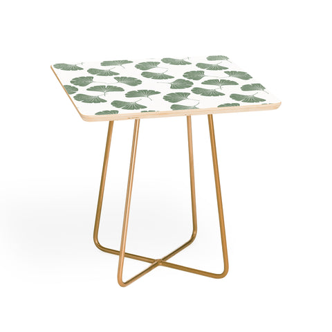 Little Arrow Design Co sage ginkgo leaves Side Table