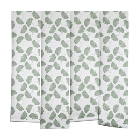 Little Arrow Design Co sage ginkgo leaves Wall Mural