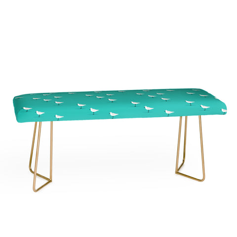 Little Arrow Design Co Sandpipers on teal Bench