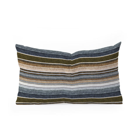Little Arrow Design Co serape southwest stripe cool Oblong Throw Pillow