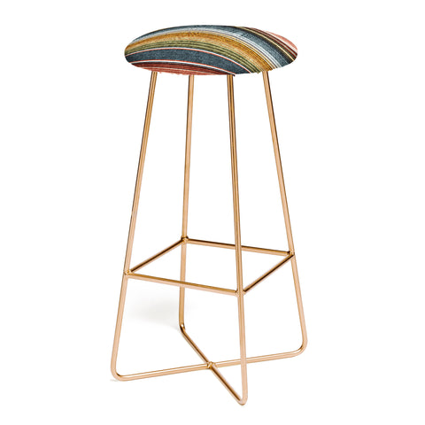 Little Arrow Design Co serape southwest stripe earth Bar Stool