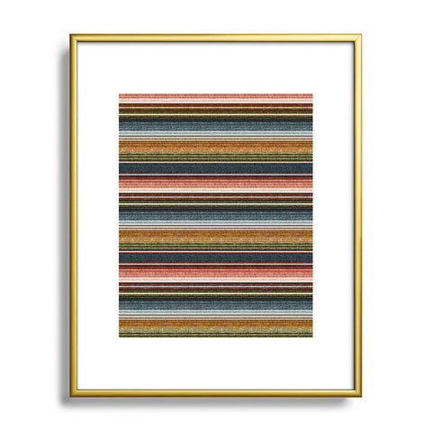 Little Arrow Design Co serape southwest stripe earth Metal Framed Art Print