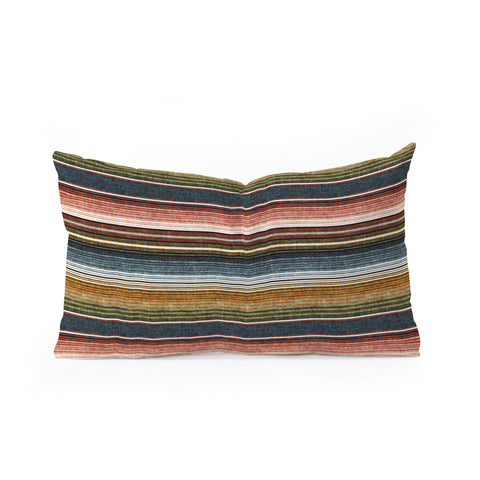 Little Arrow Design Co serape southwest stripe earth Oblong Throw Pillow