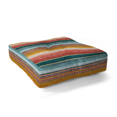 Little Arrow Design Co serape southwest stripe Floor Pillow Square