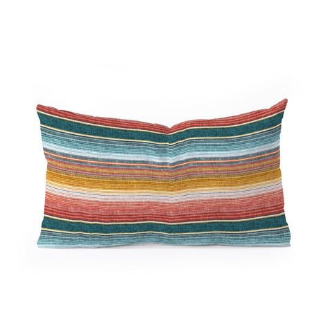 Little Arrow Design Co serape southwest stripe Oblong Throw Pillow
