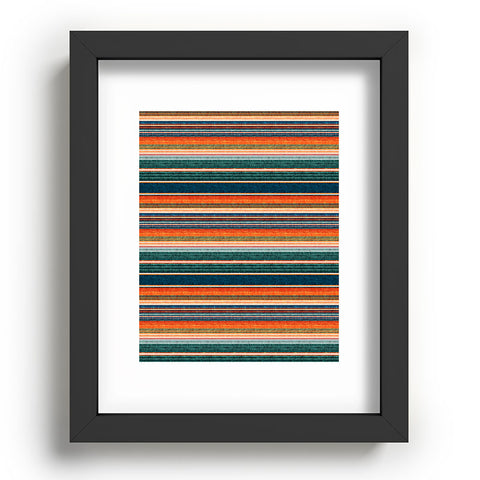 Little Arrow Design Co serape southwest stripe orange Recessed Framing Rectangle