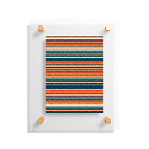 Little Arrow Design Co serape southwest stripe orange Floating Acrylic Print