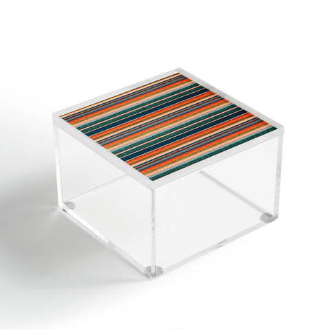 Little Arrow Design Co serape southwest stripe orange Acrylic Box