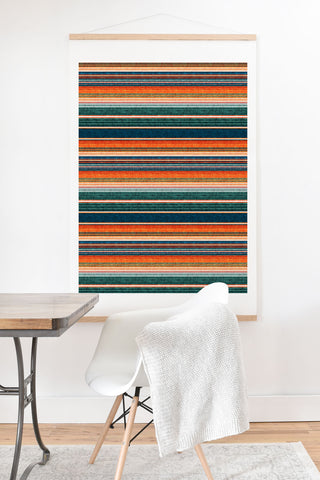 Little Arrow Design Co serape southwest stripe orange Art Print And Hanger