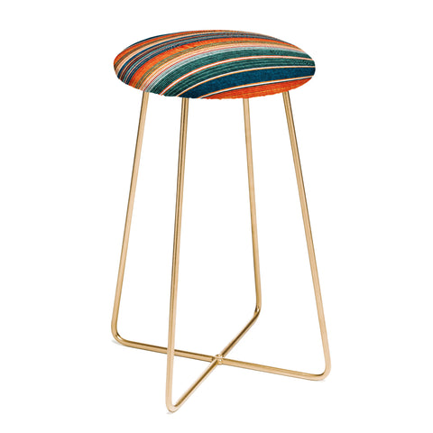 Little Arrow Design Co serape southwest stripe orange Counter Stool