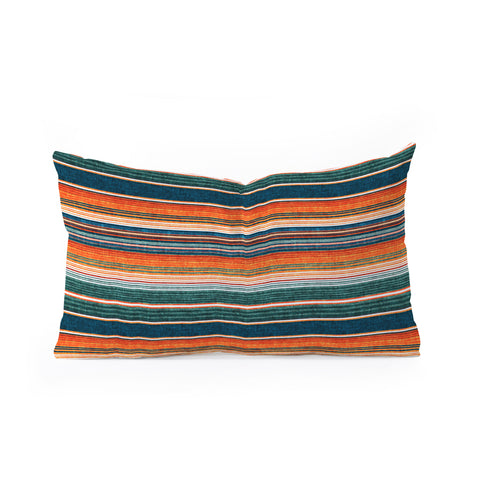 Little Arrow Design Co serape southwest stripe orange Oblong Throw Pillow