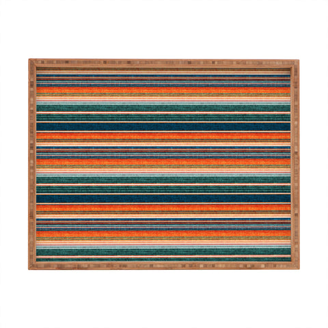 Little Arrow Design Co serape southwest stripe orange Rectangular Tray