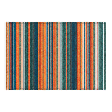 Little Arrow Design Co serape southwest stripe orange Outdoor Rug